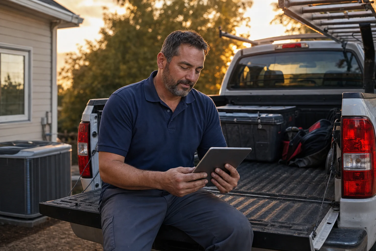 Shop owner reviewing payments at the end of the day